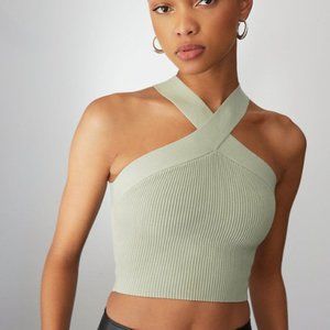 Aritzia SCULPT KNIT CRISS CROSS TANK